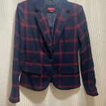 Merona Women's Blazer in Navy and Red Check Photo 0