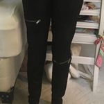 ZARA Textured Zippered Black Jeans Photo 0