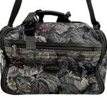 Vintage Jaguar Tapestry Floral Duffle Bag Crossbody Strap Zipper Classic Green Photo 0