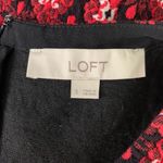 Loft Ann Taylor Quilted Mini Sheath Dress S Black Red Short Sleeves Zipper Photo 5