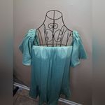 Versona NWOT  Teal Off-Shoulder Mini Dress Photo 2