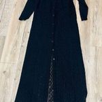 boutique black lace button up cover up maxi one size swimsuit Photo 0