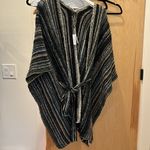 Coco + Carmen Chevala Tie Waist Ariana Poncho Sweater Knit NWT One Size Photo 2