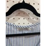 MISSLOOK Blue White Stripe Pinafore Dress Button Detail Pockets Size M Size M Photo 3