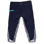 Lululemon‎ Womens Yoga Capri Leggings Pants Size 6 Black White Geometric 28X18 Photo 5