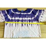 CHAMPION Purple Tie Dye Womens Sz L Crop Top 100% Cotton Size L Photo 4