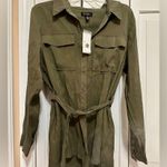 Jessica Simpson Jess's jacket in Olive Night size Large new blouse tie viscose Photo 2