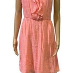Maurice's Coral Rayon Strapless Elastic Waist Ruffled Flowy Lined Dress Womens M Photo 0