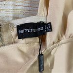 Pretty Little Thing underbust woven crossover top zip back Size 2 stretchy Photo 4