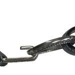 Brighton  Small Women’s Black Leather Croc Pattern Belt Hook Closure B30033 Photo 4