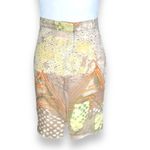 Vintage Platinum Dorothy Schoelen Skirt Abstract Brown Yellow Orange Lined Size 2 Photo 4