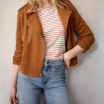 LC Lauren Conrad  Suede Moto Jacket Rich Brown XL NWT Photo 0