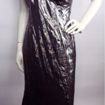 David Meister  Metallic Embellished Silk Gown Photo 0