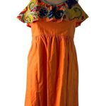 Judith March Judith March backless orange sundress embroidered sz small Photo 0