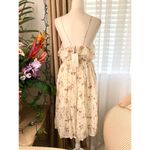 ZARA Floral Sequin Ruffle Midi Halterneck Midi Dress in Ecru Photo 10