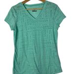 Tek Gear  Turquoise Blue V-Neck Short Sleeve Athletic Top S Photo 0