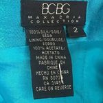 BCBGMAXAZRIA BCBG Women’s Tiered Blue Ballgown Size 2 Photo 5
