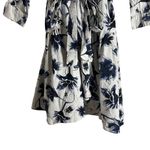 Osman Suzie White Floral Print Long Sleeve Tie Waist High Low Shirt Dress Sz 12 Photo 10