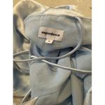 superdown  Women's Blue Satin Cowl Neck Criss‎ Cross Back Party Cocktail Dress Photo 5