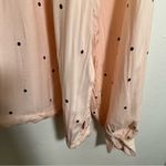 Levi's Levi’s Blouse Light Pink Black Polka Dots Long Sleeve L Photo 6