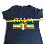 Ideal T Italia Italy Navy Blue Cotton V Neck T Photo 4