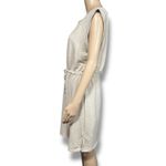 Calvin Klein Womens Blouson Dress Pullover Elastic Waist Boat Neck Beige Medium Photo 3