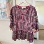 Anthropologie  Maeve Lilyana 100% Silk Tiered Tunic Blouse Top in Size Small Photo 2