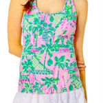 Lilly Pulitzer  SPF 50 Luxletic Sport Bra Tank Top Tropical Mandevilla Size M Photo 0