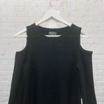 The Limited  Black Cold Shoulder Sequin Sweater Mohair XS Photo 3