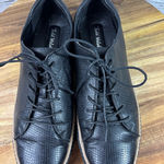 Women's Todd Welch Black Faux Snake Skin Flats & Loafers Size 12 Photo 0