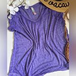 Free People  Beach Oversized Purple Keep Me Burnout Tee Photo 3