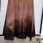 Vintage Dark Beaded Chocolate Donna Gray Formal Gown Evening Dress Floor Length Size 14 Photo 10