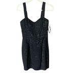 Bardot  Brocade Tulip Mini Black Dress Photo 1