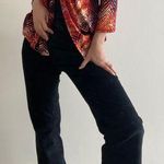 Etcetera Black Y2K Suede Straight Leg Pants Photo 0