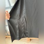 White Fox Boutique White Fox strapless maxi dress slit black tie formal silky satin asymmetrical Photo 7