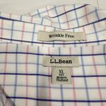 LL Bean Windowpane Wrinkle Free Pinpoint Oxford Button Up Shirt XL PETITE Size undefined Photo 7