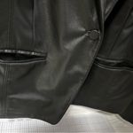 Chico's Blazer Jacket Women Size 18 Black Professional Faux Leather Edgy Evening Photo 5