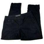 Fade to Blue Black Skinny Straight Leg Rolled Cuff Jeans Womens 10 Photo 0