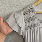 POL NWT  Maxi Ruffle Flutter Sleeve Dress Size Size Large Flowy Lace‎ Trim Photo 4