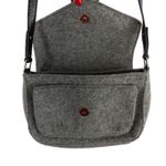 Kate Spade Raleigh Walker Park Wool Crossbody Bag Charcoal Gray Wool Felt Bag Photo 6