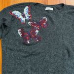 Abercrombie & Fitch  Women’s Dark Gray Butterfly Embroidery Wool Sweater Size M/L Photo 1