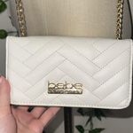 Bebe White Gold Crossbody Chain Strap Purse Photo 1