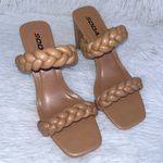 Soda  Found Camel Brown Braided Strap Heel Sandals 8.5 New NIB Photo 1
