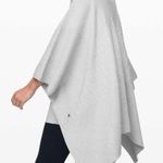 Lululemon Wrap Kimono Sweater Cover Up Grey One Size Long Sleeve Knit Ballet Photo 2