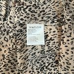 Pins and Needles Button Front Longsleeve Leopard Animal Print Sheer Women Medium Tan Photo 6