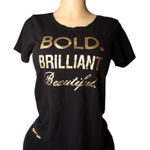 Color Thread #810  Women's Small Black T-Shirt Bold, Brilliant Beautiful Photo 0
