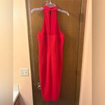 Dress the Population Eden High Neck Halter Bodycon Midi Dress in Rouge Photo 5