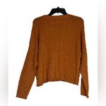 Calvin Klein Lightweight Cable Knit Cropped Crewneck Sweater Photo 1