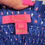 Lilly Pulitzer RIVERA SMOCKED TIE STRAP BLUE PINK TOP XL Photo 6