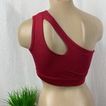 Savvi Red 1 Shoulder Cropped Athletic Sport Top NEW S Photo 1